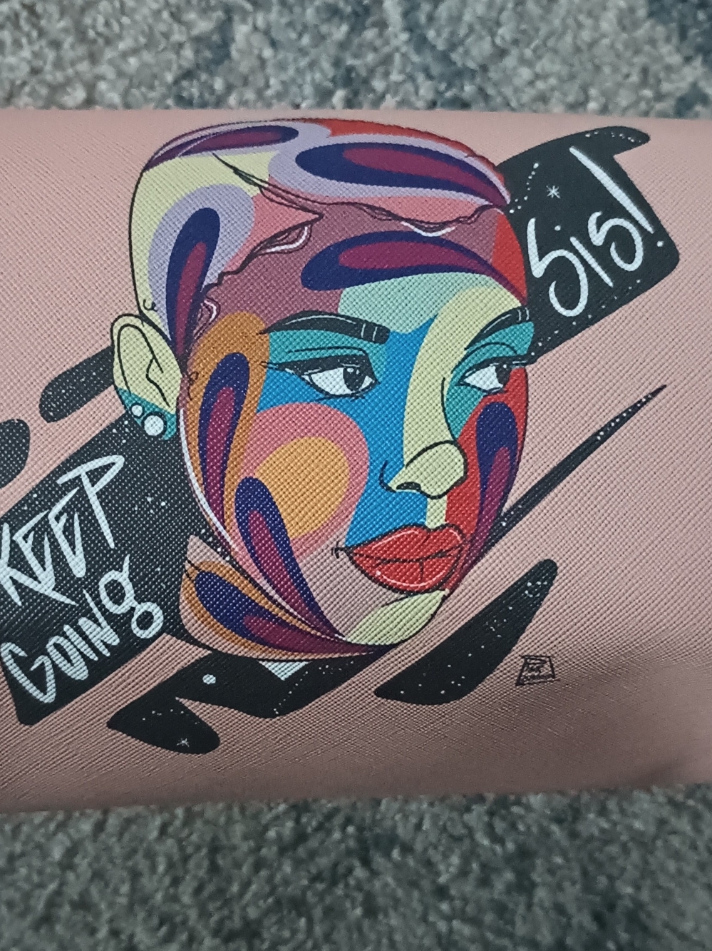 Colorful Abstract Face Cosmetic Pouch Makeup Bag - Multicolor Pop Art